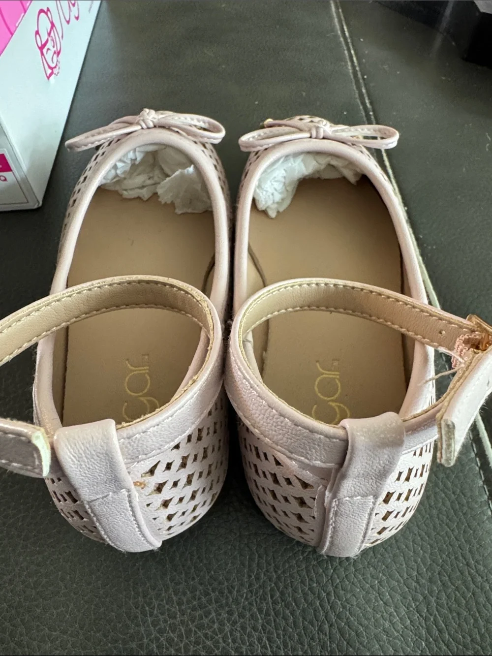 Sugar Girls Pink Ballet Flats with Ankle Strap